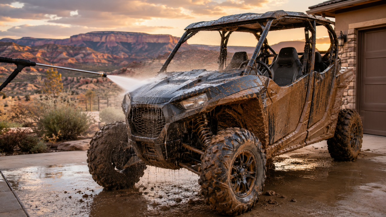 ATV and side-by-side cleaning